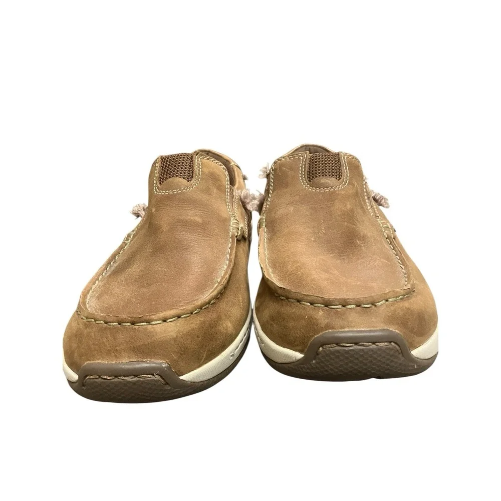 Durham Windward Boat Shoe SlipOn Driver Loafer Brown Leather Suede Mens‎ Size 9